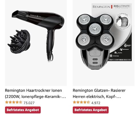 Amazon: Remington Produkte reduziert z.B. Kopfrasierer für 49,99€ (statt 70€)