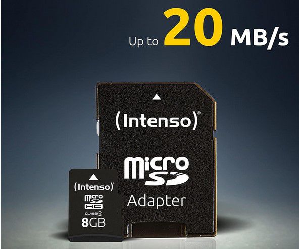 Intenso microSD 4GB Class  Speicherkarte für 2,79€ (statt 6€)