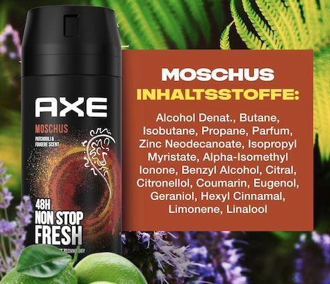 Axe Bodyspray Moschus Deo ohne Aluminium für 2,69€ (statt 3,55€)