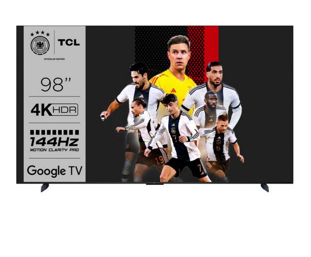 🫵💥🫵TCL 98P743X1 – 98Zoll Google smart UHD TV 144Hz für 1.599€ (statt 2.999€)