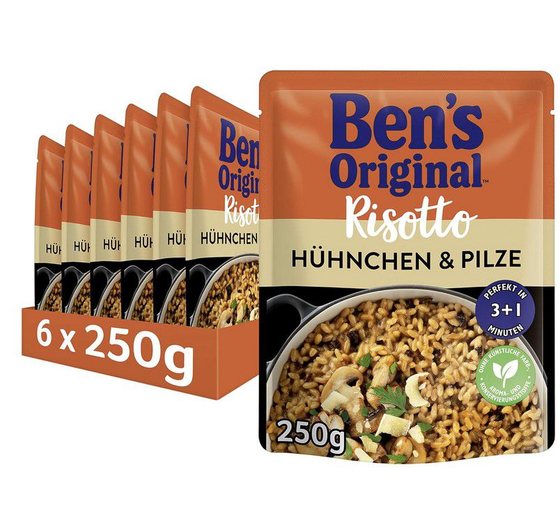 6er Pack Ben’s Original Express Risotto Hühnchen & Pilze ab 6,67€ (statt 15€)