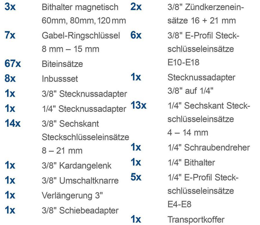 Scheppach TB170 Werkzeugkoffer 135 tlg. Steckschlüssel Satz für 37,99€ (statt 68€)