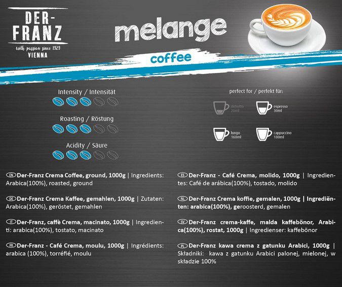 4kg Der Franz Melange Kaffee UTZ, gemahlen für 32,08€ (statt 48€)