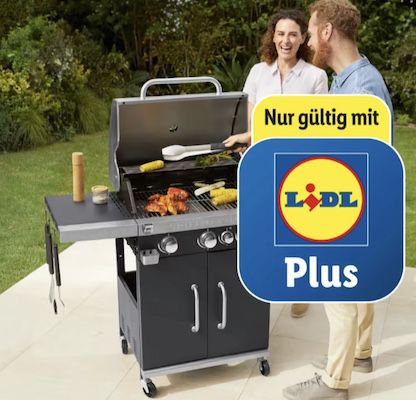 😱 GRILLMEISTER Gasgrill mit 3 Brenner + Seitenkocher für 149€ (statt 349€)