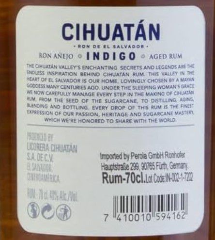 Cihuatán Indigo Rum El Salvador 8 Jahre für 28,40€ (statt 35€)