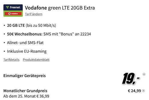 🔥 Samsung Galaxy S24 + Vodafone Allnet 20GB für 24,99€ mtl. + 50€ Bonus