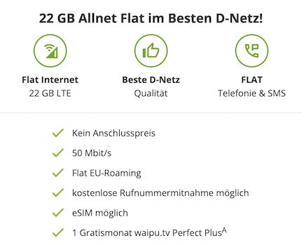 💥 Telekom Allnet Flat von klarmobil mit 22GB LTE für 9,99€ mtl.