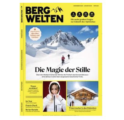 🏔️ 6 Ausgaben Bergwelten Abo für 36€ + Prämie: 30€ Amazon Gutschein