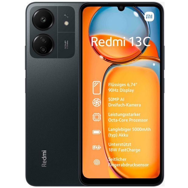 Xiaomi Redmi 13C Smartphone mit 8GB / 256GB für 99€ (statt 129€)