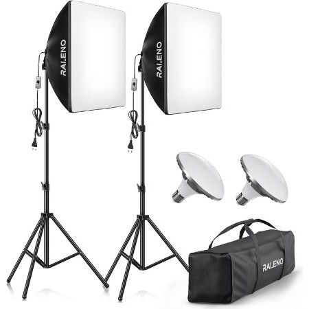 Raleno Softbox Fotostudio Set mit 5500K für 59,49€ (statt 85€)