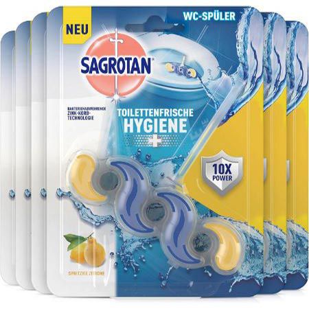 6er Pack Sagrotan Hygiene Plus WC Spüler Zitrone ab 7,01€ (statt 12€)