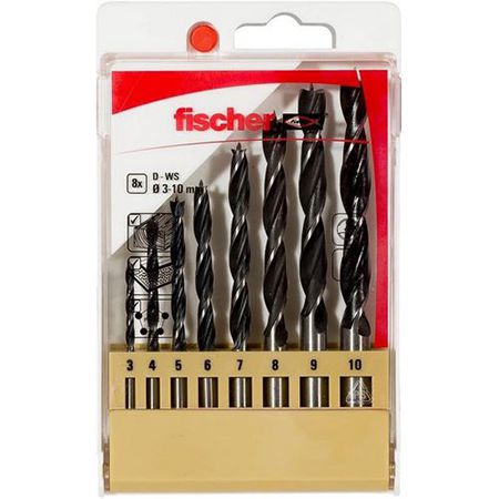 fischer Holzbohrer Set, 3 10mm, 8 tlg. für 8,71€ (statt 17€)