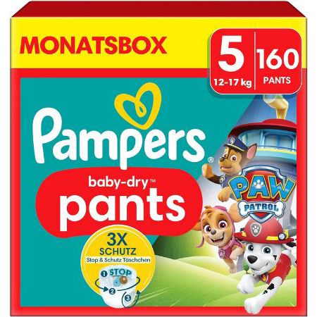 320 Stk. Pampers Paw Patrol Pants Größe 5 (12 17kg) für 87,98€ (statt 114€)