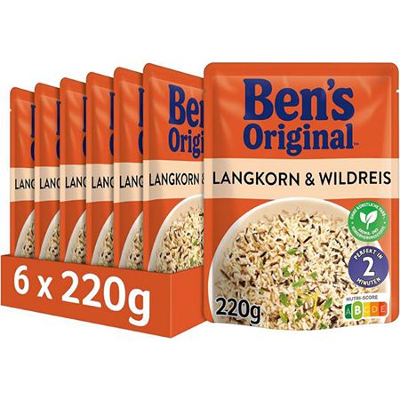 6x Ben’s Original Express Langkorn- & Wildreis ab 6,95€ (statt 14€) – 1,16€ pro Packung