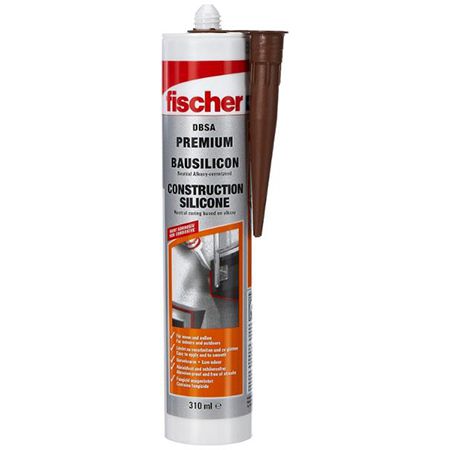 fischer Premium Bausilikon für Innen & Außen, 310ml, braun für 11€ (statt 14€)