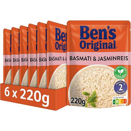 🍚 6er Pack Ben’s Original Express Basmati-& Jasminreis ab 7,55€ (statt 14€)