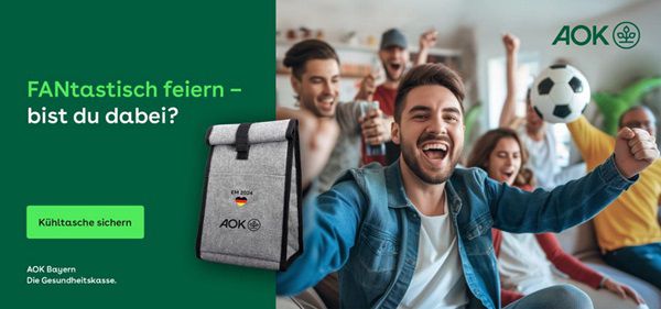 Lokal: Gratis AOK Fankühltasche bei der AOK Bayern