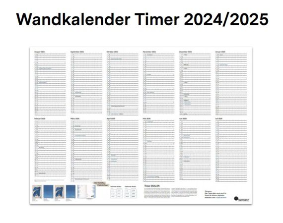 bpb: Wandkalender Timer 2024/2025 gratis anfordern