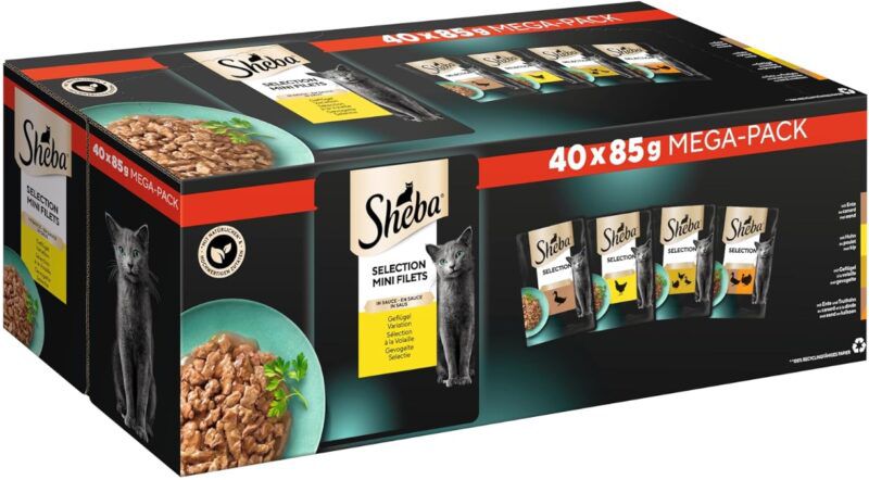 😸 40x85g Sheba Selection Nassfutter in Sauce ab 13,58€ (statt 22€)