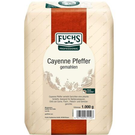 🌶 Fuchs Cayenne Pfeffer / Chili gemahlen 1kg (!) für 10,45€ (statt 17€)