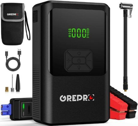 GREPRO 3000A 5 in 1 Starthilfe Powerbank mit Kompressor für 59,99€ (statt 120€)