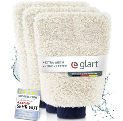 Glart Mikrofaser Waschhandschuh   3er Set für 23,79€ (statt 30€)