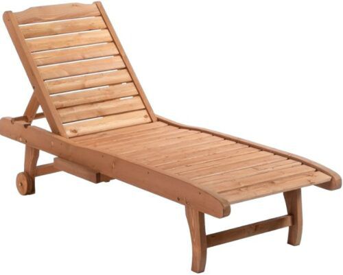 Outsunny Mobile Gartenliege Tannenholz für 85,87€ (statt 99€)