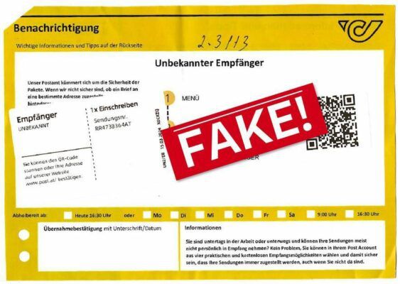 Neue Betrugsmasche: Warnung vor gelbem Zettel im Briefkasten