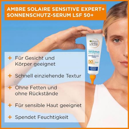 Garnier Ambre Solaire Sensitive expert+ Serum mit LSF50+ ab 7,49€ (statt 13€)