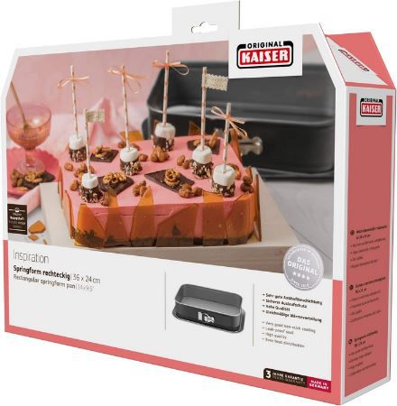 🍰 Original Kaiser Inspiration Springform, eckig, 36 x 24cm für 20,99€ (statt 25€)