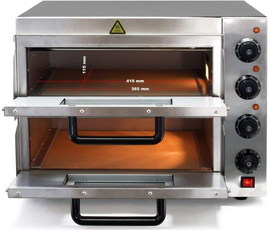 Wiltec 2 Etagen Pizza Backofen mit 3.000W & Stein für 237,14€ (statt 288€)