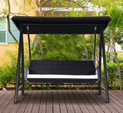 Outsunny Gartenschaukel mit Polyrattan für 136,99€ (statt 199€)