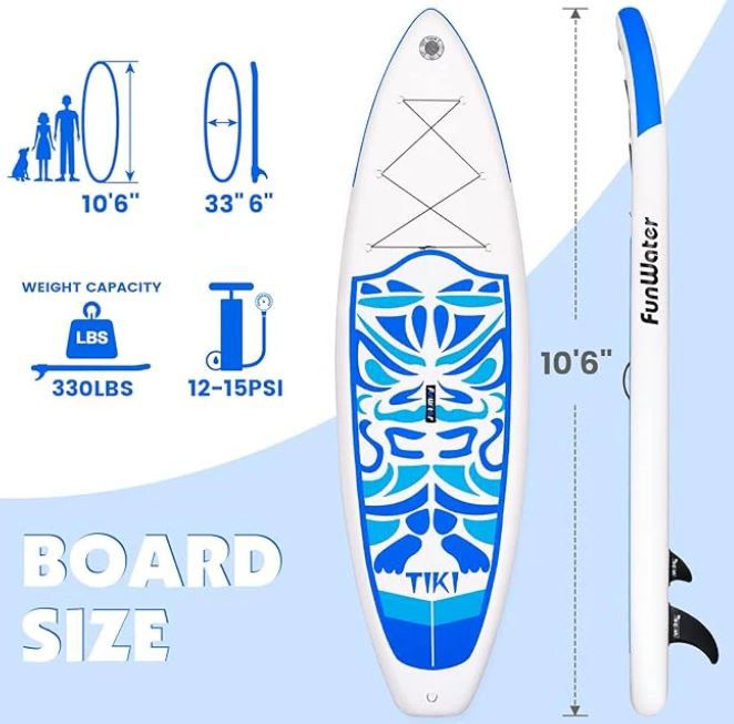 FunWater Stand Up Paddle Board Kit, aufblasbar für 149,99€ (statt 186€)