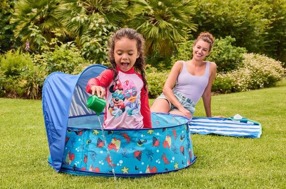 Playtive Pop Up Planschbecken mit Sonnenschutzdach für 20,94€ (statt 28€)