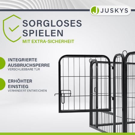 Juskys Freigehege mit Tür, 160x160x60cm für 59,49€ (statt 71€)