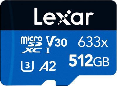 Lexar 633x microSDXC UHS I Karte + Adapter, 512GB für 37,49€ (statt 49€)