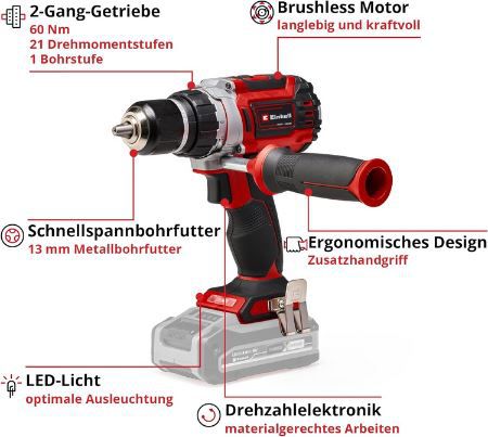 Einhell TP CD 18/60 Li BL Akku Bohrschrauber für 69,99€ (statt 82€)