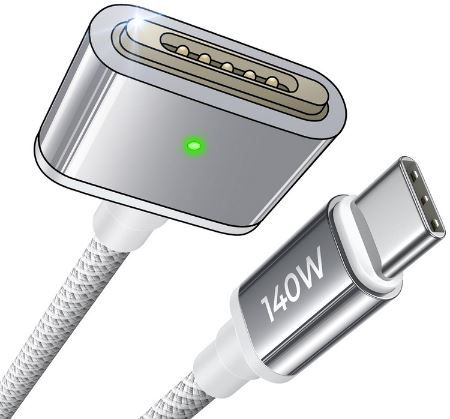 Lisen USB C auf Magsafe 3 Ladekabel mit 140W für 17,99€ (statt 36€)