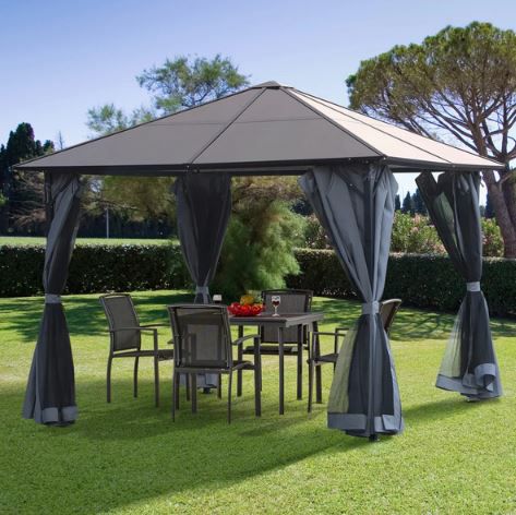 Outsunny Alu Pavillon, 400 x 265 x 300cm für 449,99€ (statt 566€)