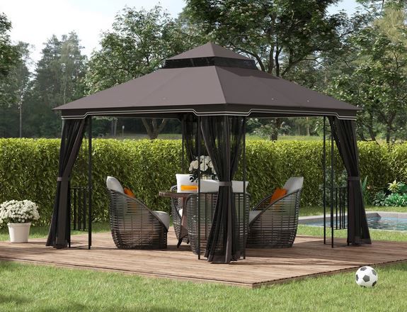 Outsunny Pavillon aus Metall, 299x274x299cm für 171,99€ (statt 240€)