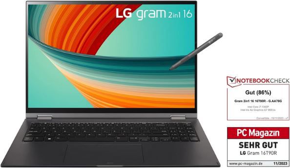 LG Gram 16 Zoll Ultralight 2 in 1 Convertible Notebook für 1.060,90€ (statt 1.249€)
