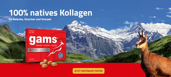 Produktprobe von Swiss Gams gratis erhalten