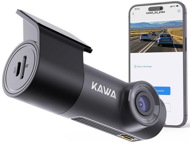 KAWA D5 1296P Dashcam mit App Anbindung & Parküberwachung für 29,39€ (statt 60€)