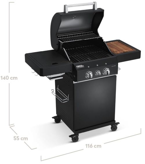 🥩 Burnhard FRED Jr. Deluxe Gasgrill mit 900°C Infrarot Keramikbrenner für 479€ (statt 599€)