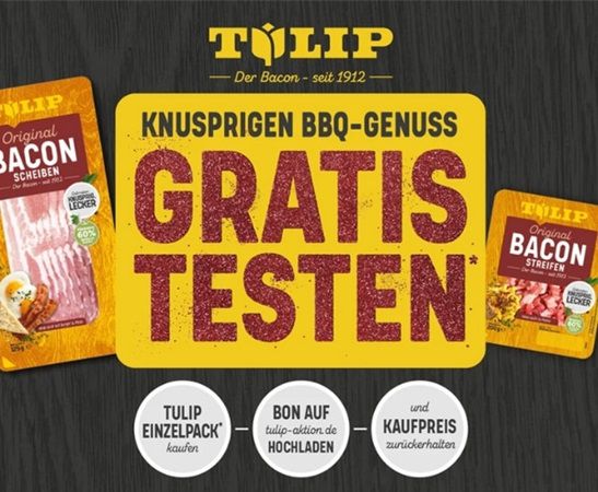 Wieder da! Tulip Bacon Scheiben oder Streifen gratis ausprobieren