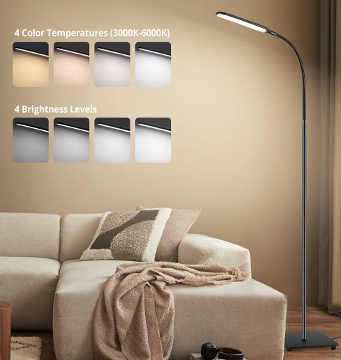 LED Stehlampe mit 4 Farbtemperaturen & Helligkeiten für 23,99€ (statt 30€)