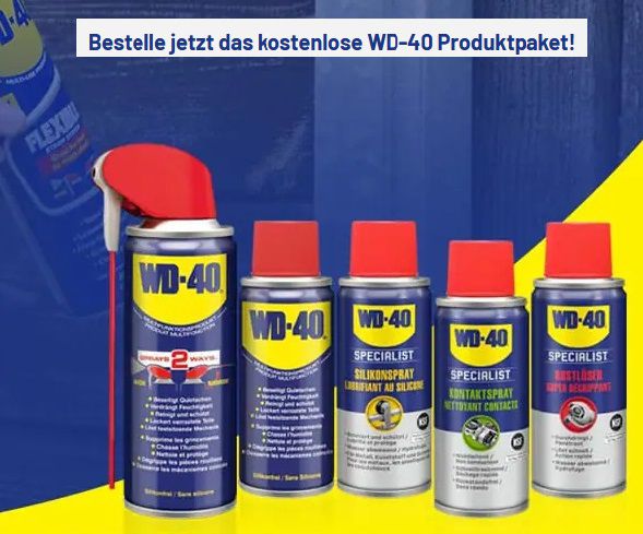 Gratis WD 40 Produktpaket für alle ehrenamtlichen Repair Café Mitarbeiter