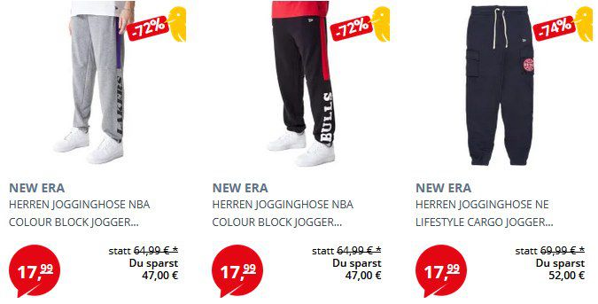 New Era NBA Jogginghosen z.B. Bulls, Lakers etc für je 22,98€ (statt 44€)