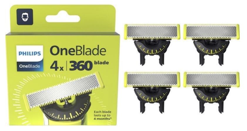 4x Philips OneBlade 360 Ersatzklinge für 30,30€ (statt 36€)