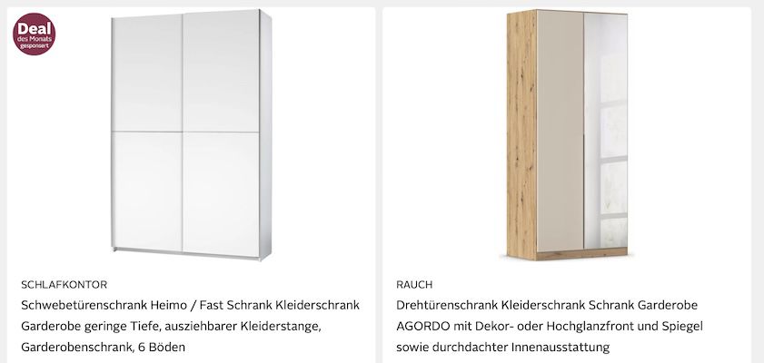 OTTO: 20% Extra auf Schlafzimmerartikel z.B. Schwebetürenschrank für 599,94€ (statt 780€)